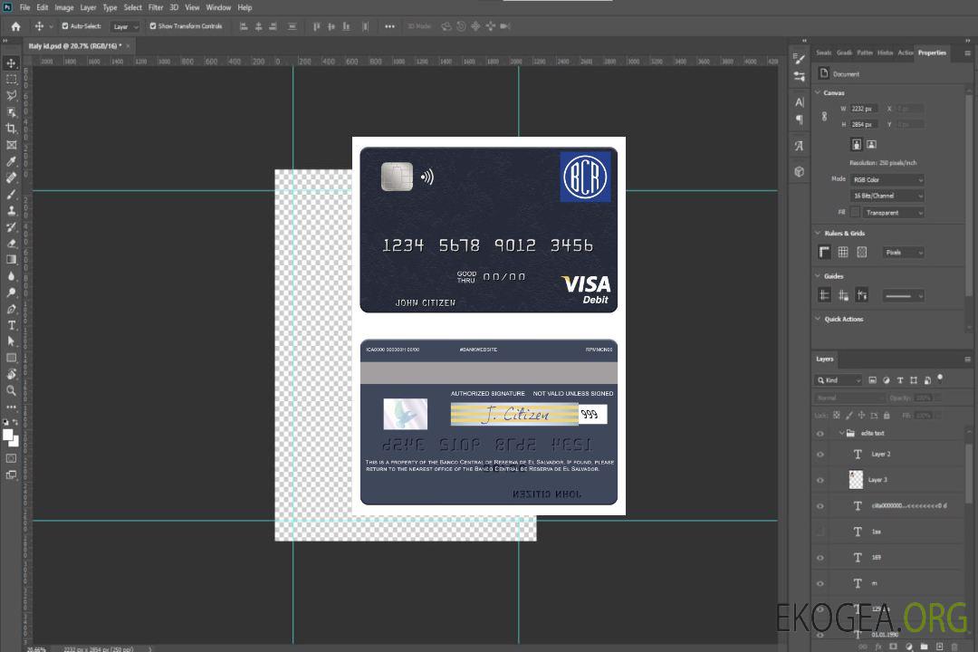 Carte de débit visa El Salvador Banco Central de Reserva de El Salvador template Carte de débit visa El Salvador Banco Central de Reserva de El Salvador template